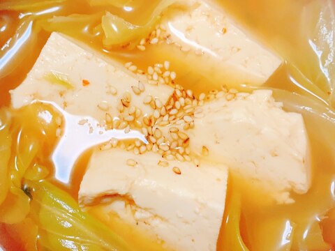シンプル食材5つで作る☆スンドゥブ風スープ